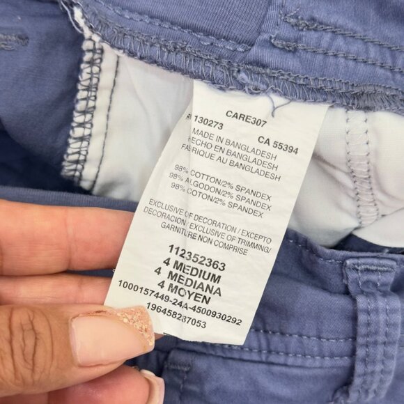 Lee Women SZ 4M Cargo Mid Rise Short -Dusty Blue Comfy Waistband - Picture 4 of 12